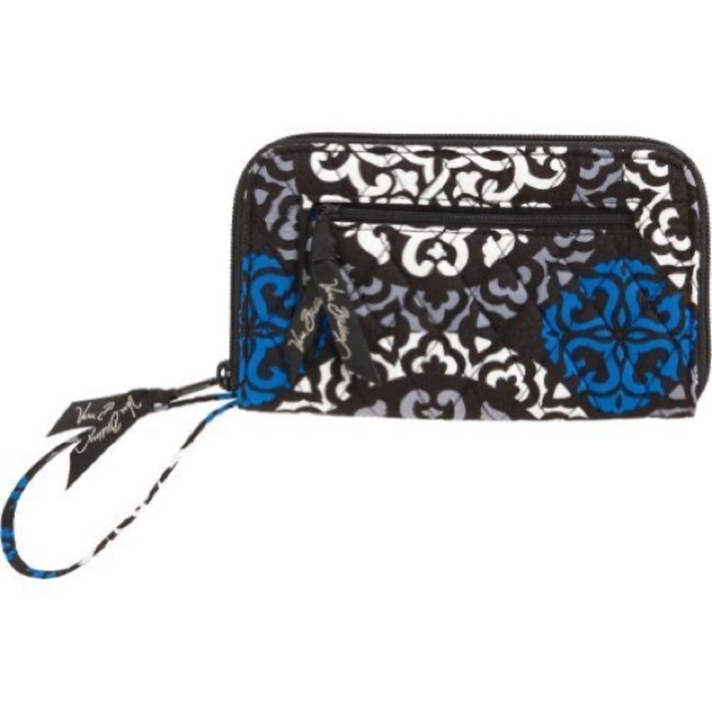 Vera Bradley canterberry colbalt large zip wallet